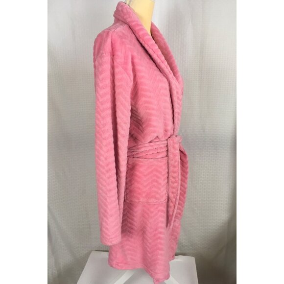 Hotel Spa Collections Robe Women One Size Pink Long Sleeves Front Pockets - Picture 3 of 15